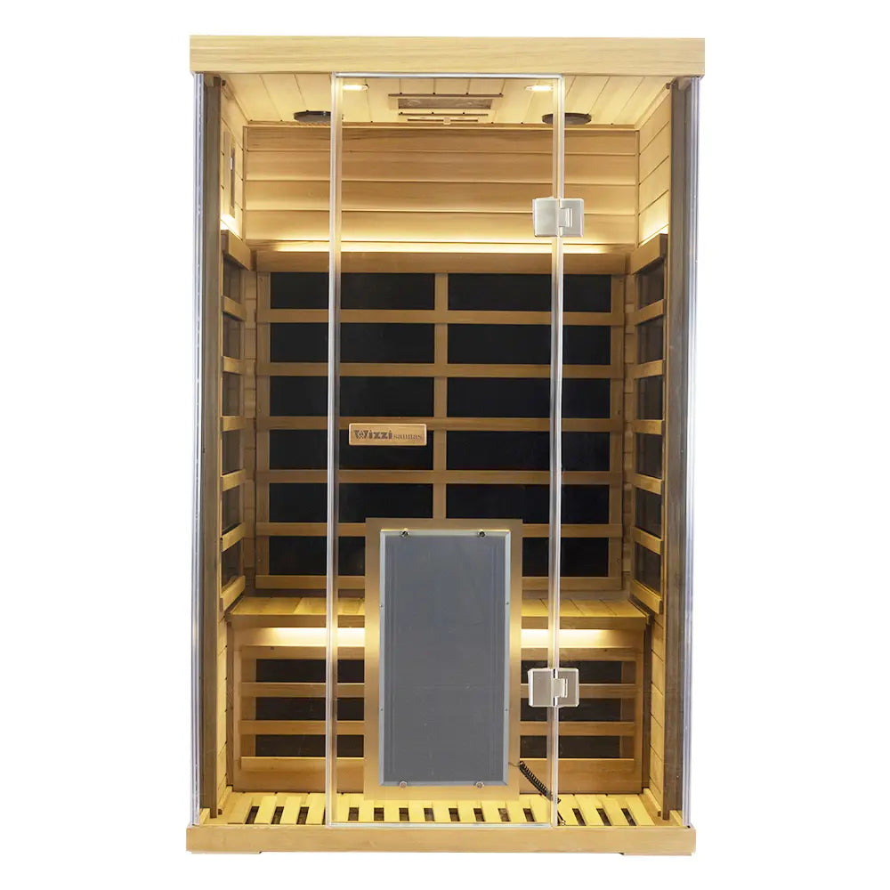 Wizzisaunas SR02 2-Person Red Cedar Full Spectrum Infrared Sauna