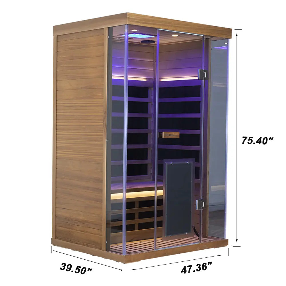 Wizzisaunas SR02 2-Person Red Cedar Full Spectrum Infrared Sauna