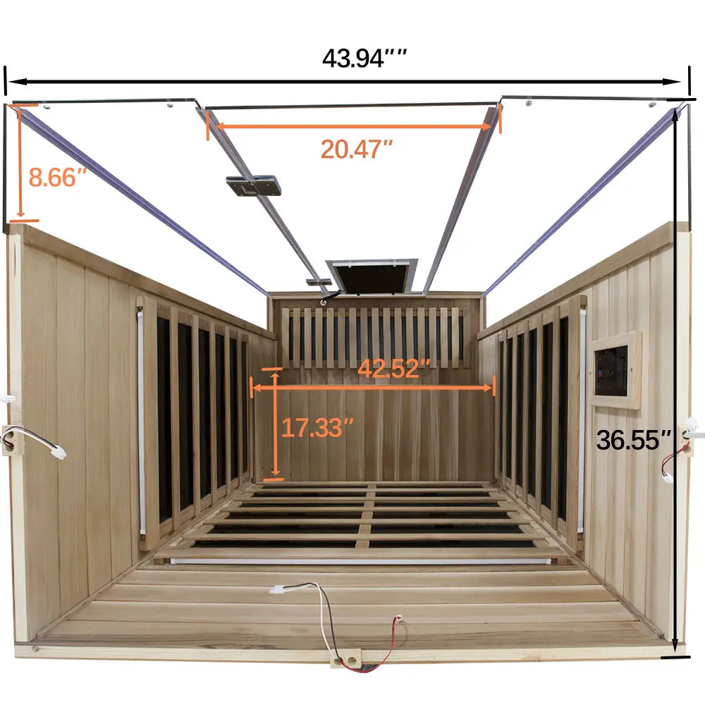 Wizzisaunas SR02 2-Person Red Cedar Full Spectrum Infrared Sauna