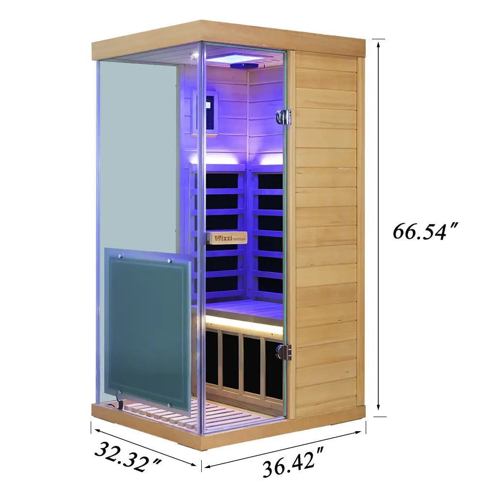 Wizzisaunas 909MX 1-Person Full Spectrum Infrared Sauna