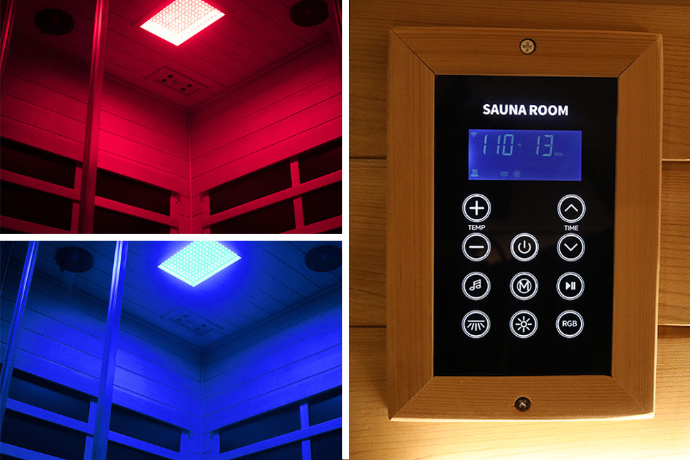 Wizzisaunas SR07 2–3 Person Red Cedar Full Spectrum Infrared Sauna