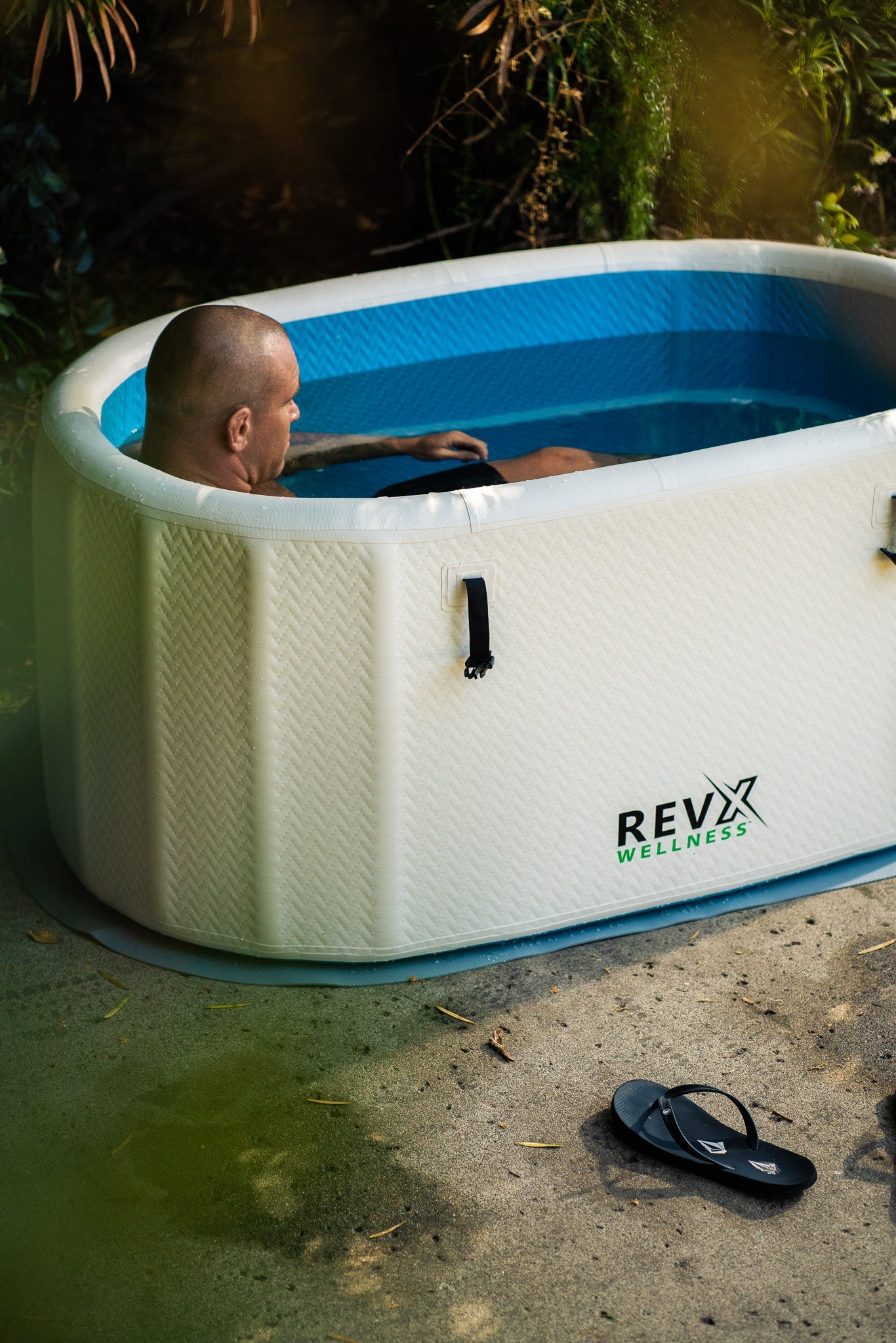 RevX Inflatable Tub Deluxe | 150-Gallon Portable Cold Plunge Tub