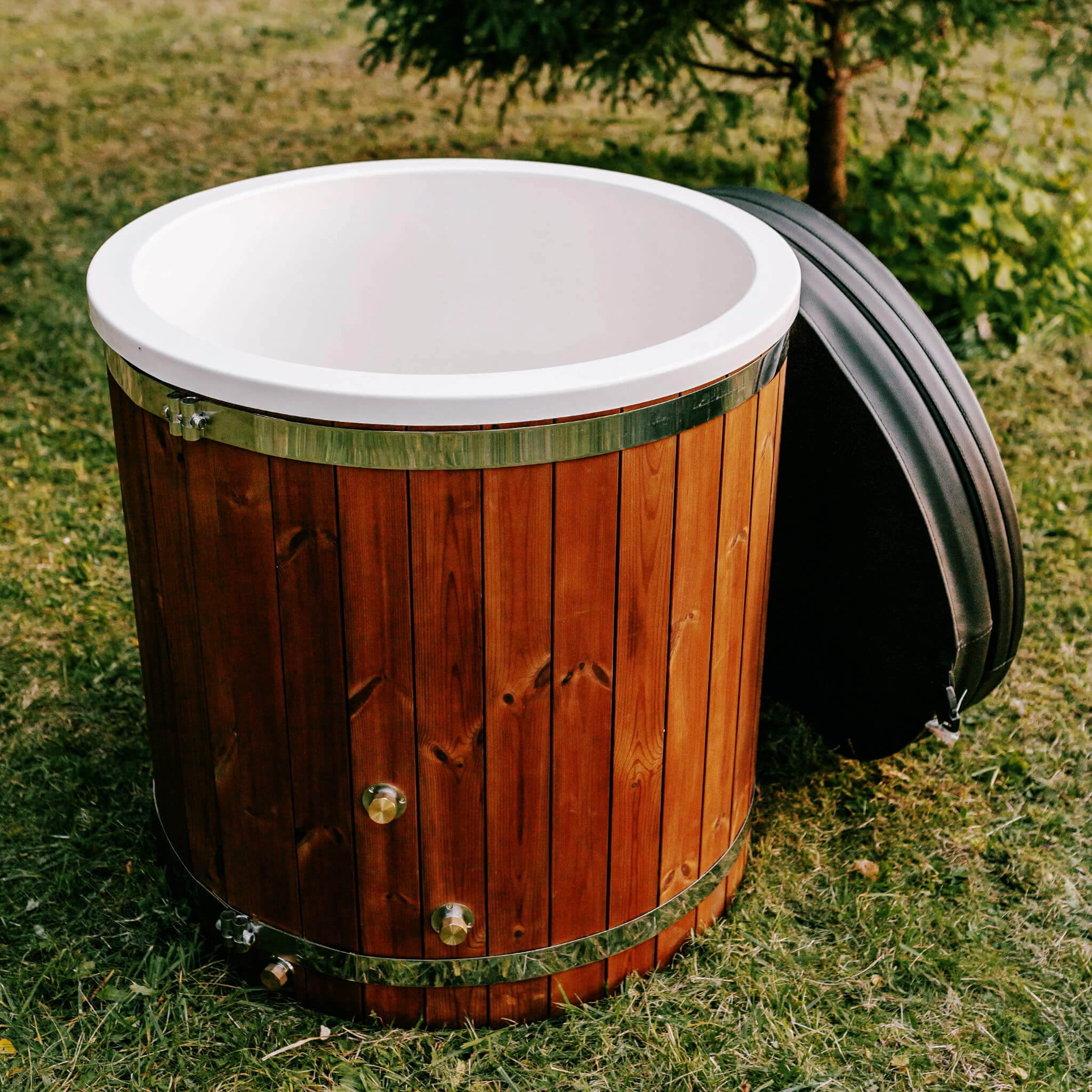 Premium 1-Person Fully-Assembled ThermoWood Cold Plunge Tub