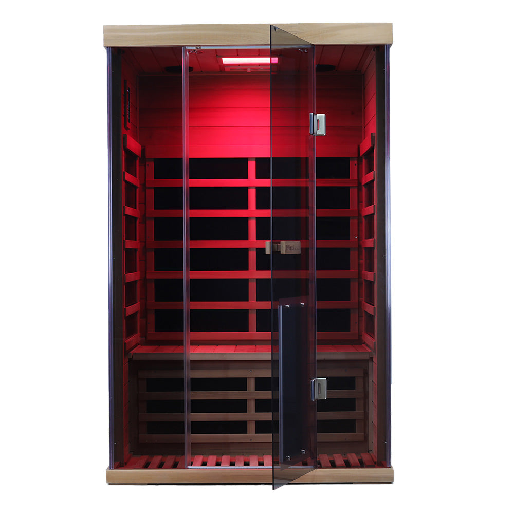 Wizzisaunas SR02 2-Person Red Cedar Full Spectrum Infrared Sauna