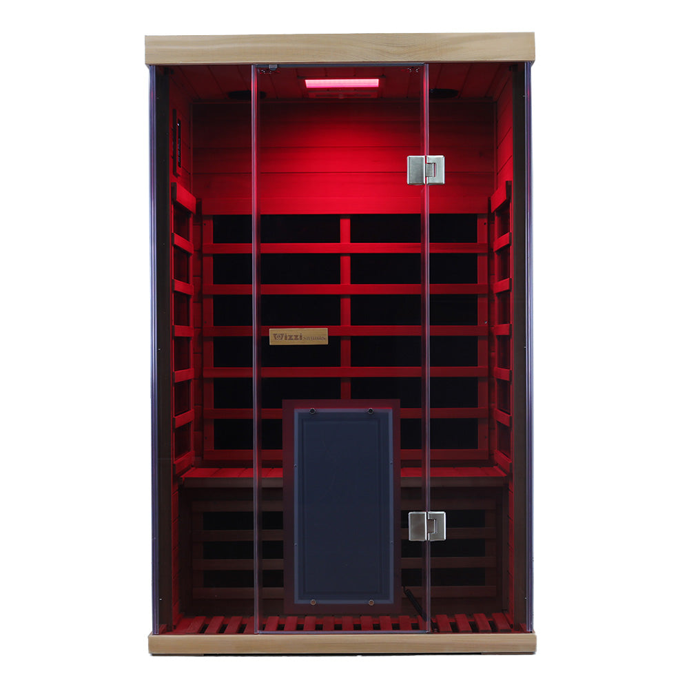 Wizzisaunas SR02 2-Person Red Cedar Full Spectrum Infrared Sauna