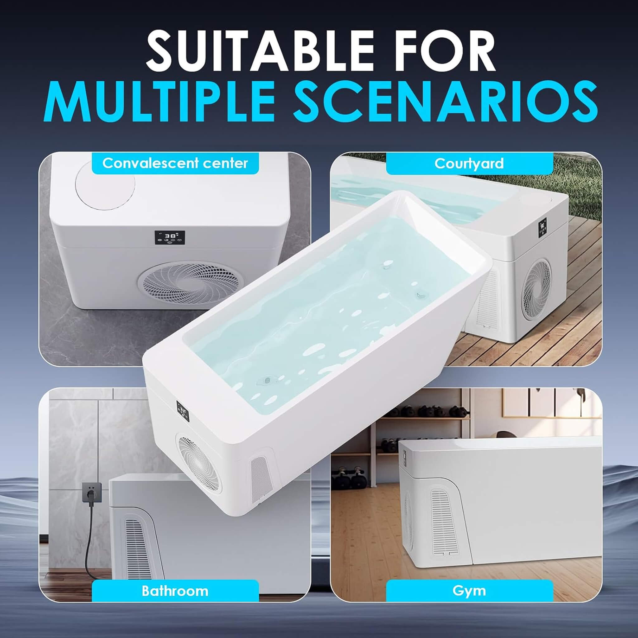 CSC Smart Freestanding Cold Plunge Tub | Built-In Chiller & App Control | Full-Body Immersion