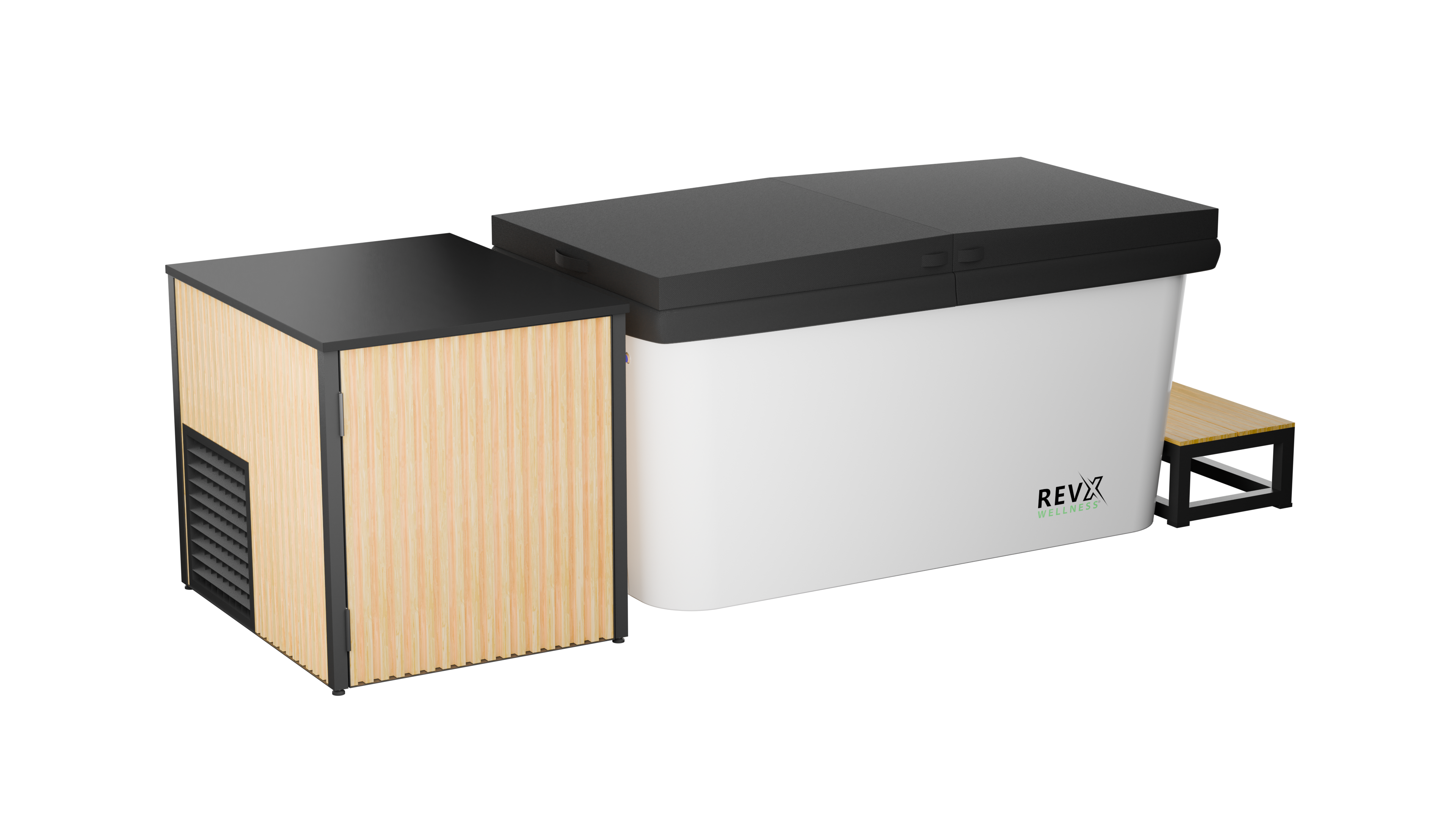 RevX Luxury Cold Plunge with Acrylic X Tub & LUX High-Performance Chiller