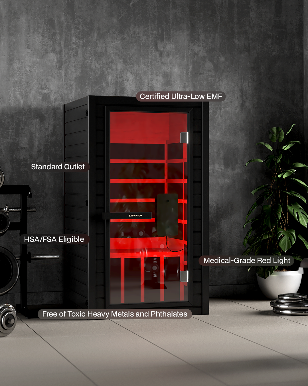 SaunaBox® Solara 1-Person Full Spectrum Infrared Sauna