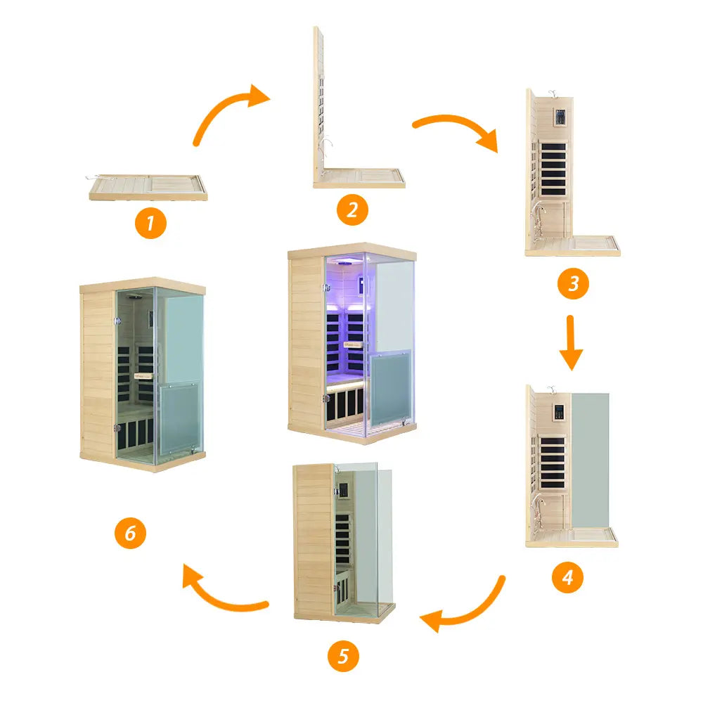 Wizzisaunas 909MX 1-Person Full Spectrum Infrared Sauna