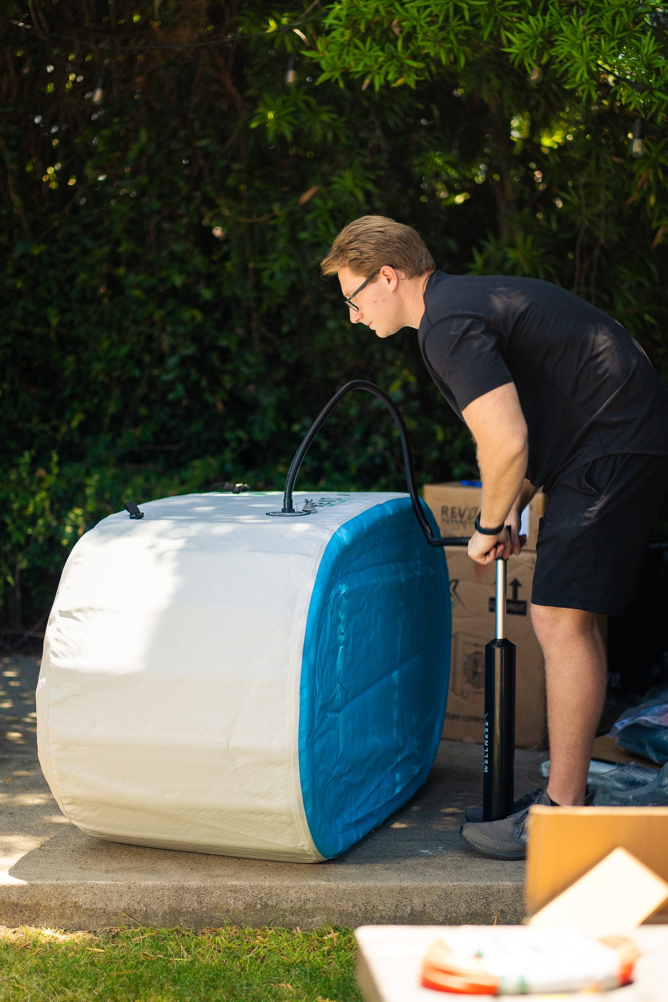 RevX Inflatable Tub Deluxe | 150-Gallon Portable Cold Plunge Tub