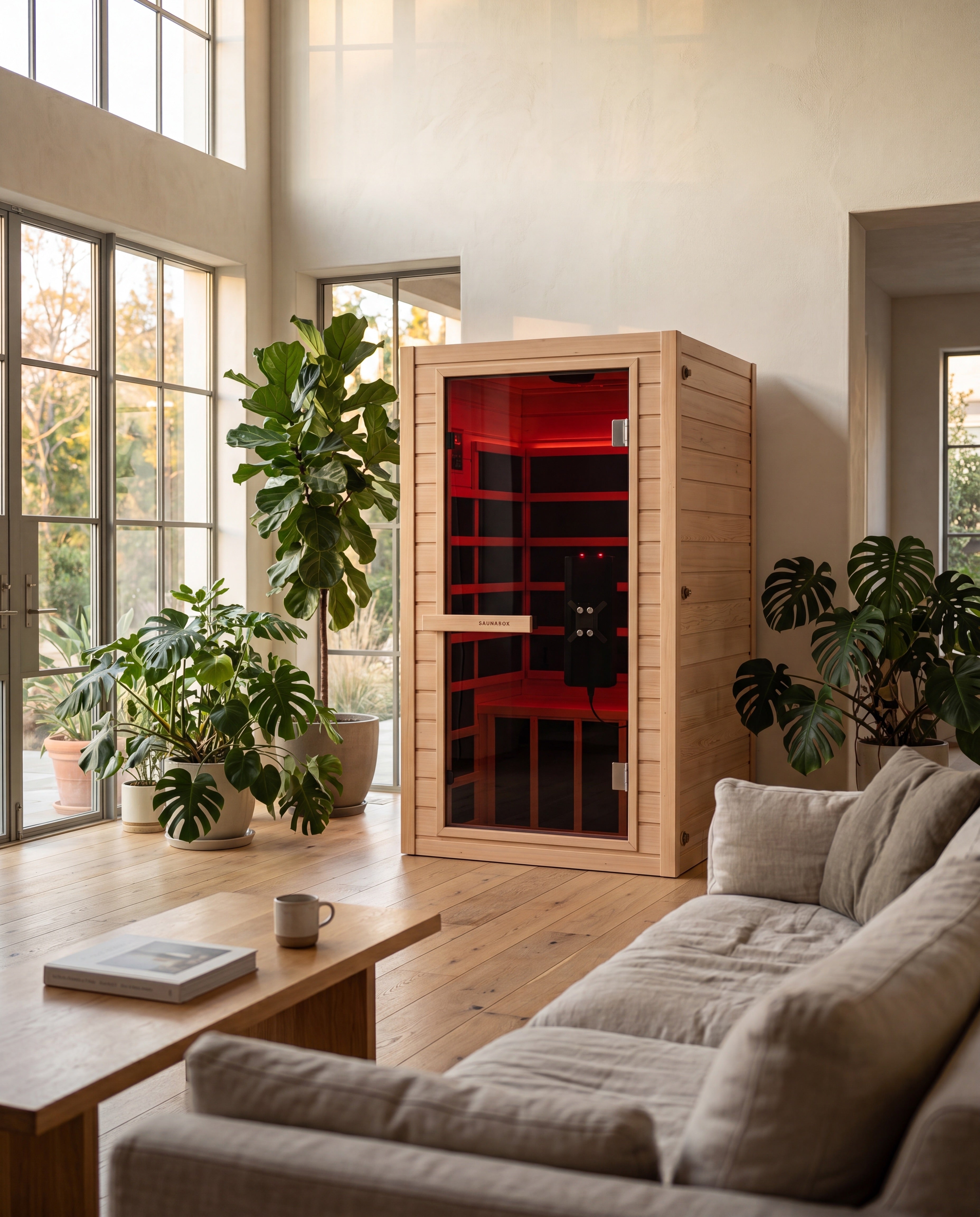 SaunaBox® Solara 1-Person Full Spectrum Infrared Sauna