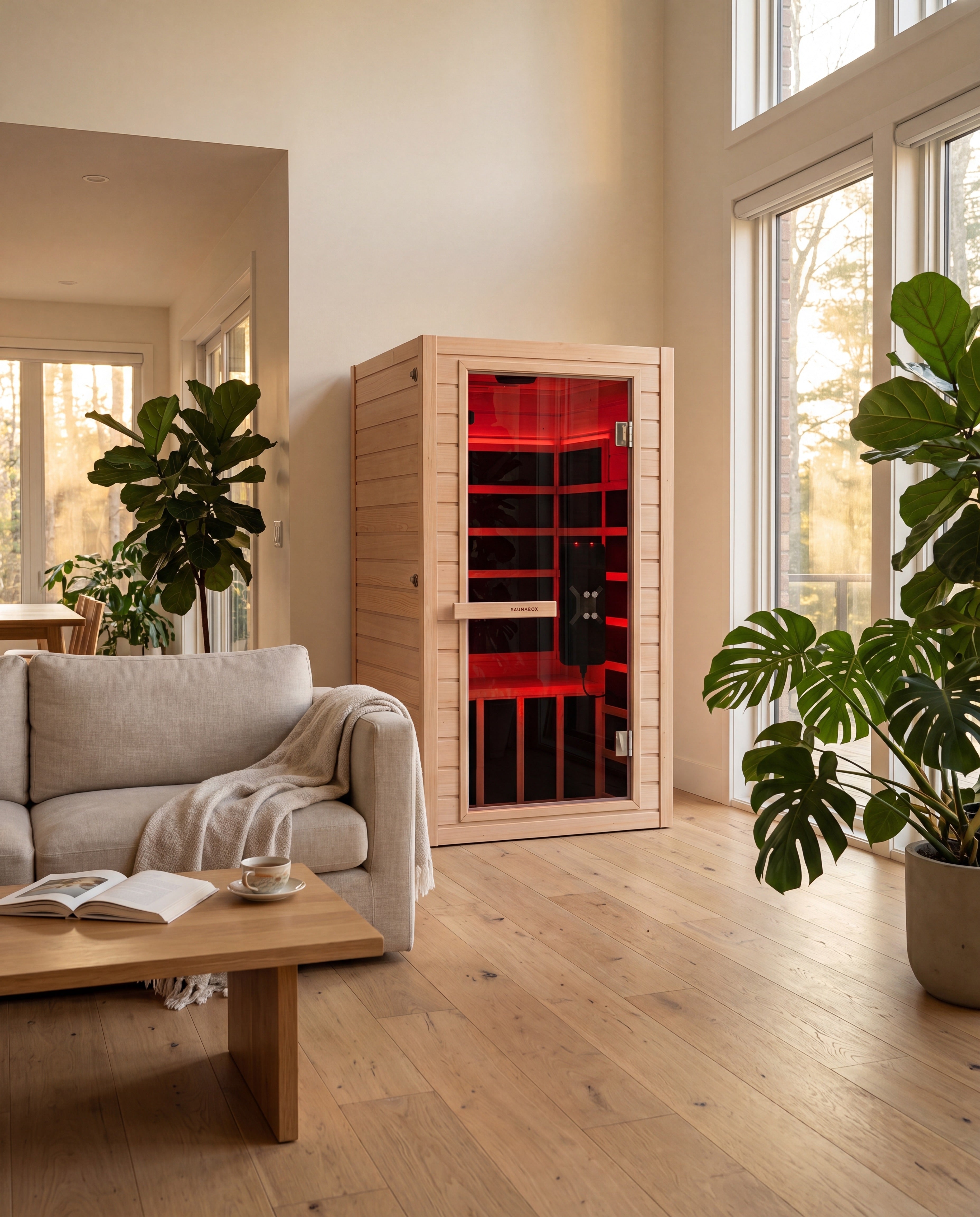 SaunaBox® Solara 1-Person Full Spectrum Infrared Sauna