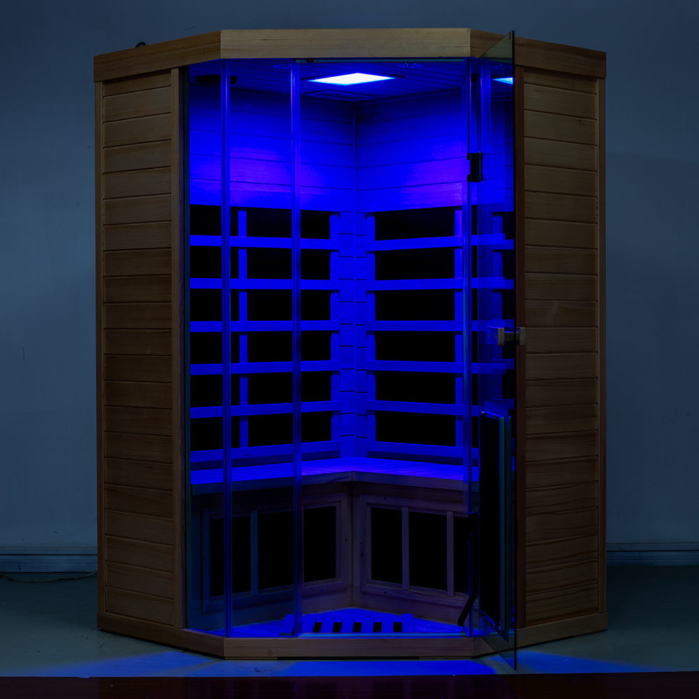 Wizzisaunas SR07 2–3 Person Red Cedar Full Spectrum Infrared Sauna