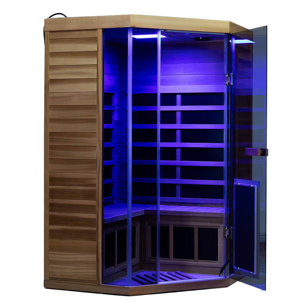 Wizzisaunas SR07 2–3 Person Red Cedar Full Spectrum Infrared Sauna