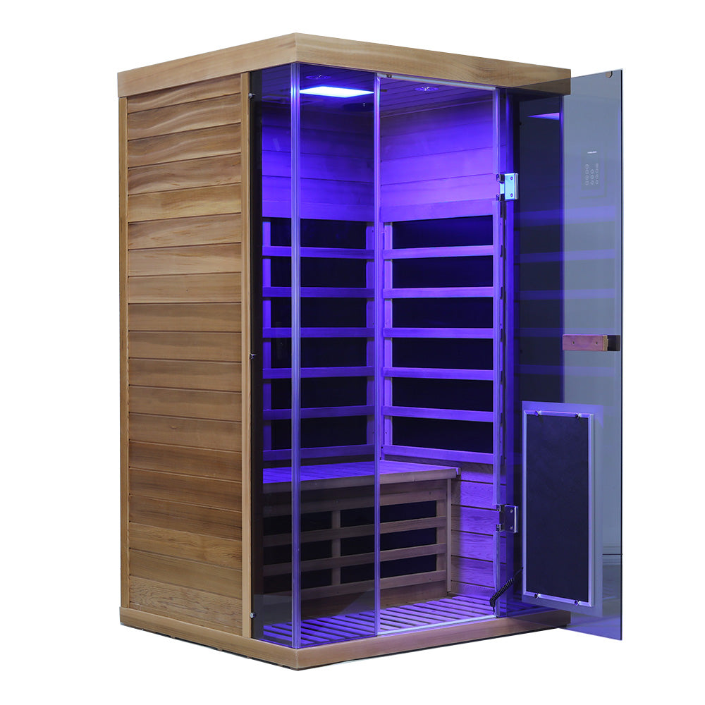 Wizzisaunas SR02 2-Person Red Cedar Full Spectrum Infrared Sauna