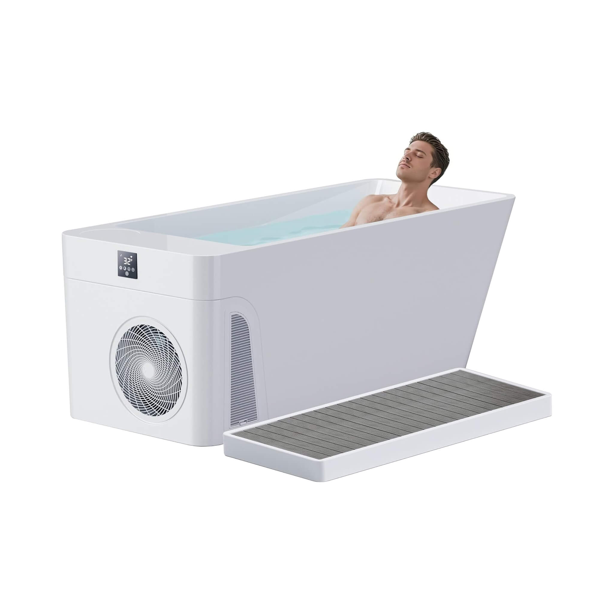 CSC Smart Freestanding Cold Plunge Tub | Built-In Chiller & App Control | Full-Body Immersion