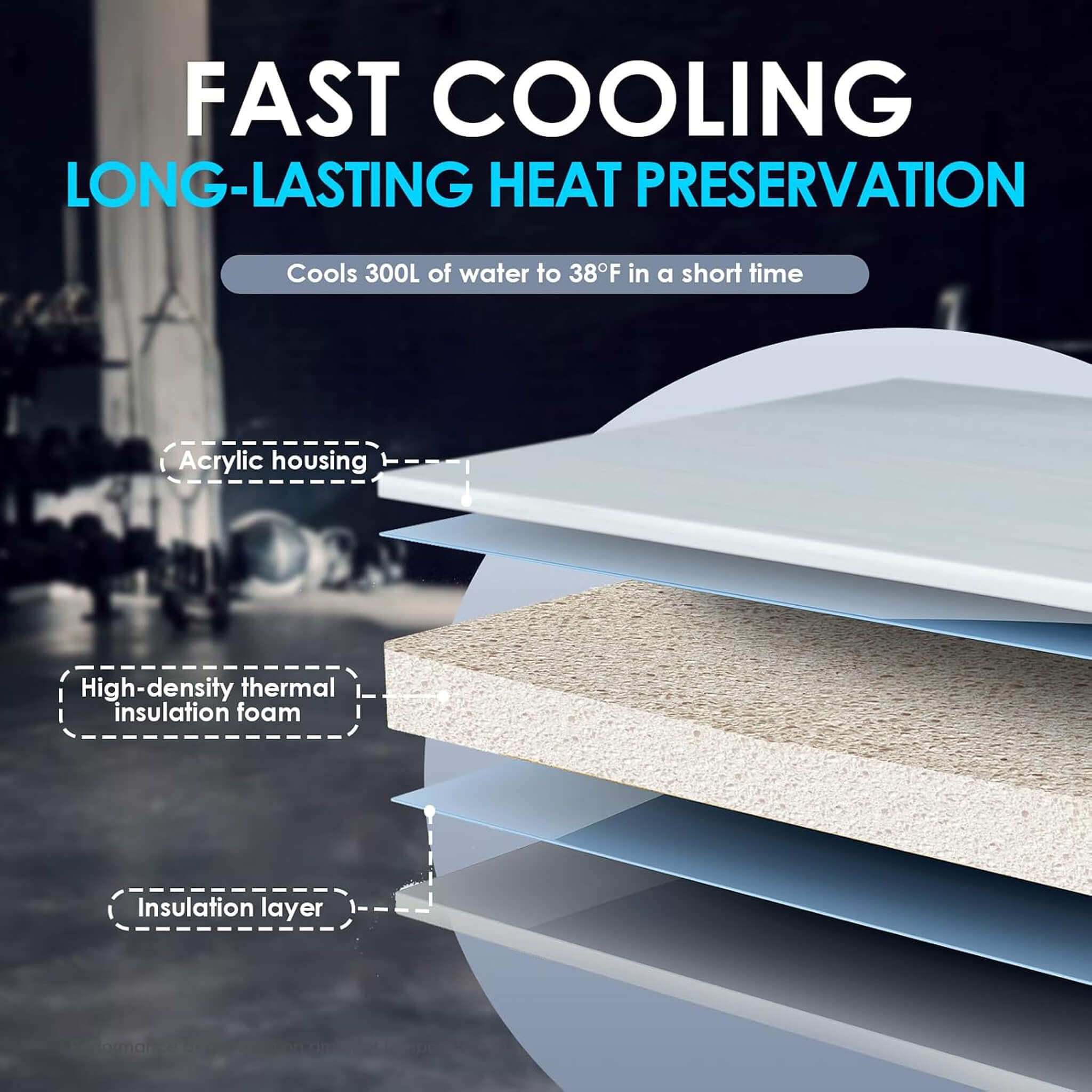 CSC Smart Freestanding Cold Plunge Tub | Built-In Chiller & App Control | Full-Body Immersion
