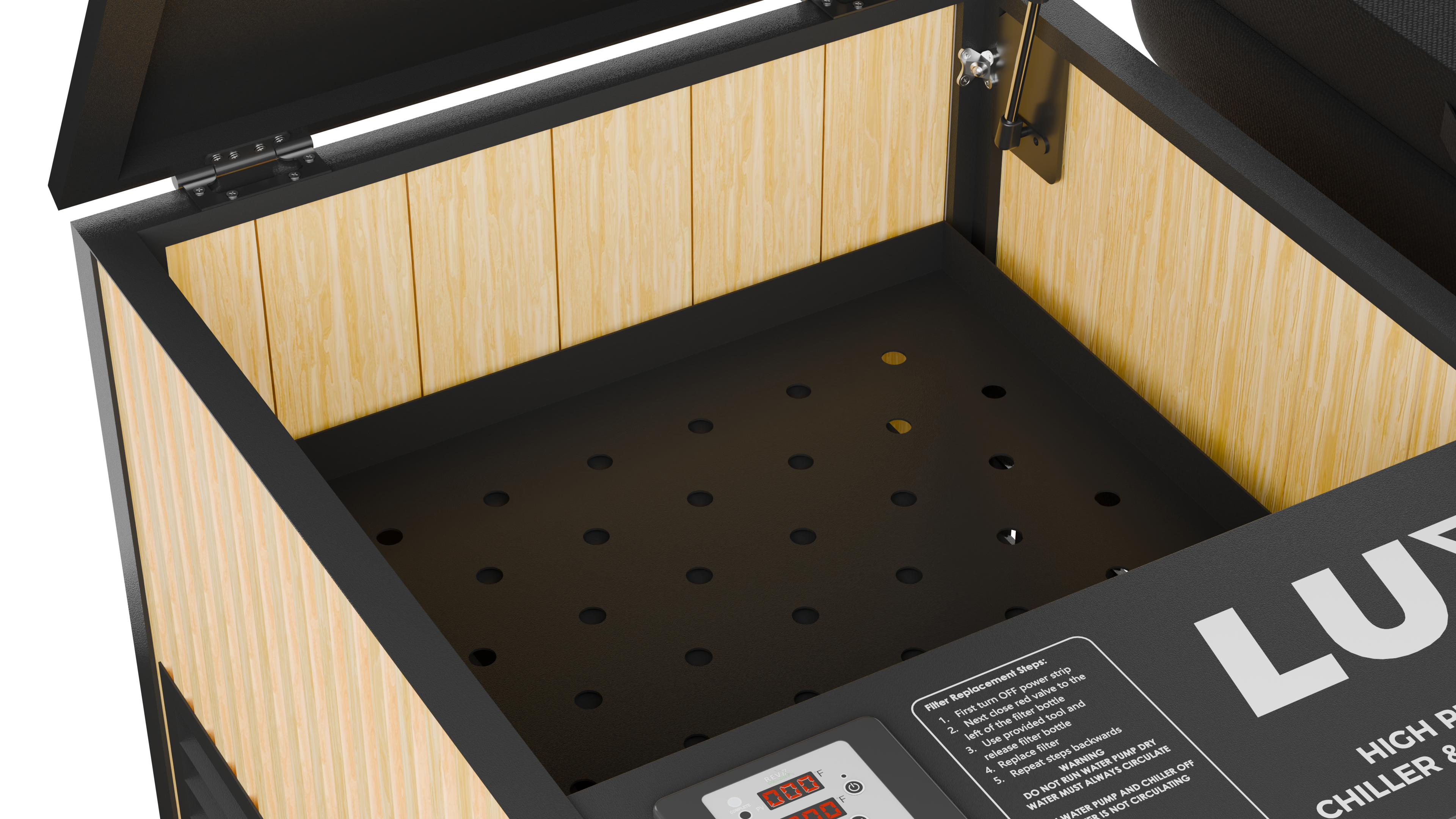RevX Luxury Cold Plunge with Acrylic X Tub & LUX High-Performance Chiller